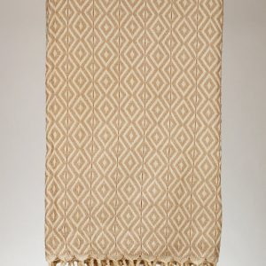 Hamam Double sided Diamond beige, lille eller stor - 50 * 100 cm